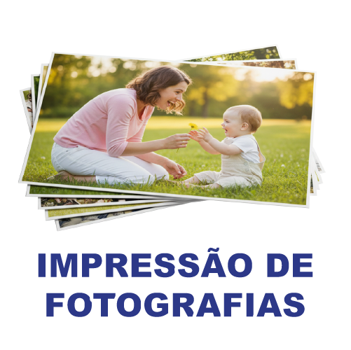 Serviço de impressão de fotos em diferentes tamanhos